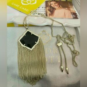 Kendra Scott Kingston Black and Gold Necklace